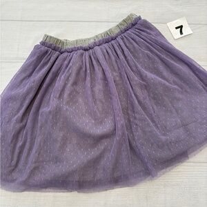 Tea Collection Lavender Tulle Skirt with Gray Waistband